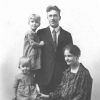 Leonard E. Allen with wife and two children  Lucknow, India