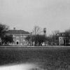 Broadview College campus view of College Hall and dormitory, about 1924