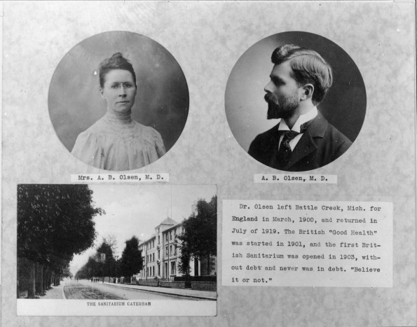 Mary P. and Alfred B. Olsen and the Caterham Sanitarium in England