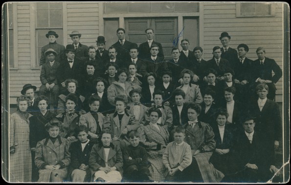 Adelphian Academy staff and students, 1908-1909 school year