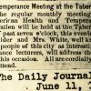 Temperance Meeting at Tabernacle article