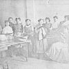 Elk Point Industrial School women involved in industrial training, about 1906