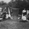 Madison College students at a worship service during a campout