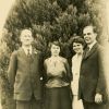 W. W. and Daisy (2nd Wife) Prescott pose with Lynn Wood and his wife at Avondale 1923.