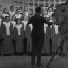 Brazil College Carlos Gomes choir singing for television in Sao Paulo, 1970s