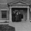 Plainview Academy visitors in front of the main building, early 19teens