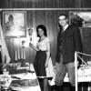 Man and woman from Germany or Switzerland display objects as part of the World Mission Exhibit at Andrews University Feb. 21 thru Mar. 1, 1967