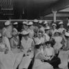 Battle Creek Sanitarium female attendants in the Bandaging class, 1912