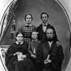 James and Ellen White family portrait with Edson and Willie.  Also Adelia P. Patton, a family friend and household helper