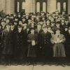 Michigan Colporteurs standing before the Michigan Capitol Building, 1922, Feruary