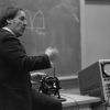 Pacific Union College professor using an oscilloscope during class