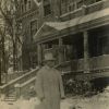 John Harvey Kellogg and his house on Manchester St, Battle Creek, Michigan