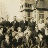 Emmanuel Missionary College students posing in front of Administration building about 1915