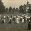 Emmanuel Missionary College students during Summer School doing exercises led by Mary Lamson, 1916