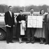 [Emmanuel Missionary College faculty and students holding up ingathering route map]