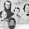 [John Nevins Andrews, with his wife, Angeline Stevens Andrews, and two children Mary and Charles]