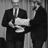 [C. Warren Becker receives the Andrews University  Teacher of the Year  award]