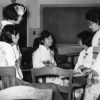 Female members of Japan Missionary College Choral Arts Society Andrews talking among themselves