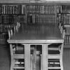 [Table and chairs newly built for Emmanuel Missionary College library]