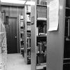 [Part of the library stacks at the James White Library]
