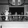 [A panel discussion on church structure during Andrews University's 1971 alumni homecoming]