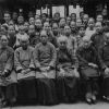 Group of Chinese people with two westerners