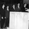 [Andrews University men speaking to Sabbath school at Pioneer Memorial Church]