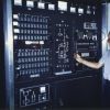 [Don Myers, chief engineer from 1987-1991, with 100,000 watt Thomson transmitter at Adventist World Radio-Asia in Guam]