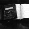 [Pitcairn's Log Book kept by E. H. Gates pictured in the Andrews University Heritage Room]