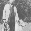 E. J. Waggoner late in life with his dog