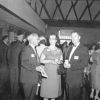 Andrews University alumni mingle and talk during Homecoming weekend of 1960