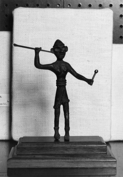 [A bronze statuette of Baal, chief god of the ancient Canaanites on display in the Andrews University Archaeological Museum]