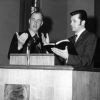 Edward Banks gives advice to Seminary student, Lloyd Logan, on effective preaching