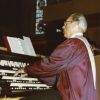 [Warren C. Becker playing the organ at Pioneer Memorial Church]