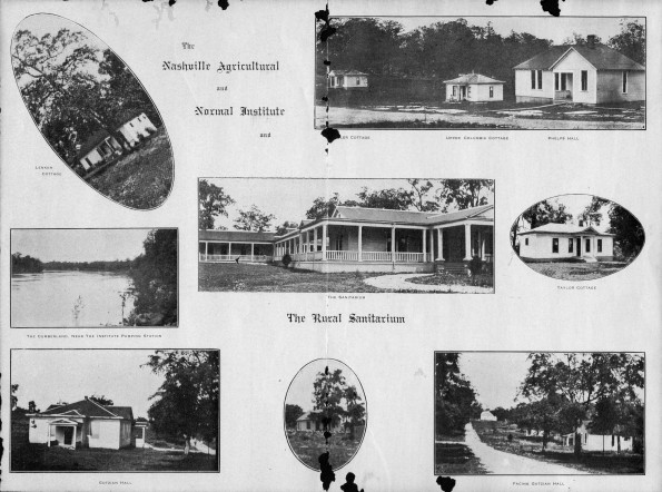 The Nashville Agricultural and Normal Institute and the Rural Sanitarium, a collage from a publication