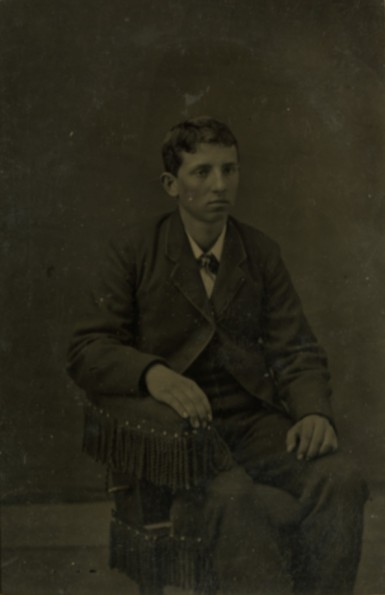 Young unknown man in a studio portrait