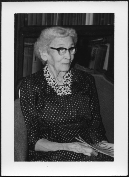 [Mrs. Bessie DeGraw Sutherland, only surviving co-founder of Madison College, taken near her 90th birthday (Jan. 13, 1961)]