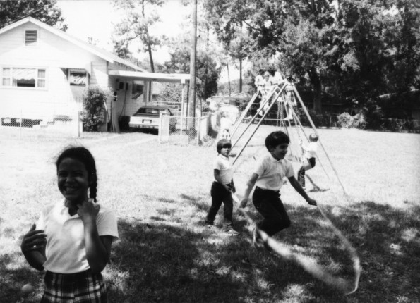 Students at Jefferson Heights Junior Academy playing outside