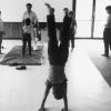 Roy Mortimer teaching gymnastics at Lake Charles Adventist School