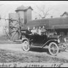 [Nellie Druillard with three unknown women in a automobile at Madison College, TN in 1915]
