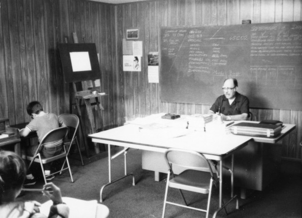 Charles Hightower teaching at the De Ridder Seventh-day Adventist School