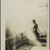 Ruth Greer posing on the fence at Mackinac Island