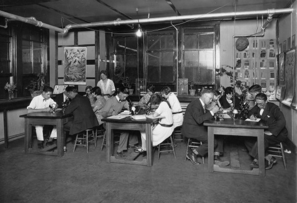 [Unknown students in Biology class at Madison College]