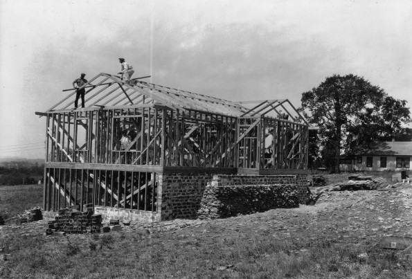 Construction on the former Dye-Bralliar home, and later Hassenflug home at Madison College
