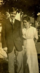 John and Dorothy Andrews in front of the Takoma Park, Maryland Church, probably 1915 or 1916.