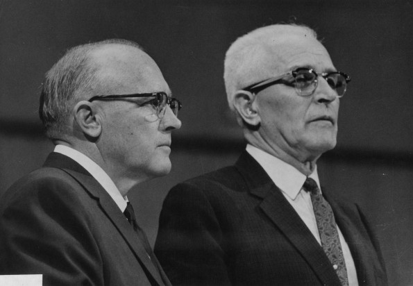 Reuben R. Figuhr and Robert H. Pierson, presidents of the General Conference