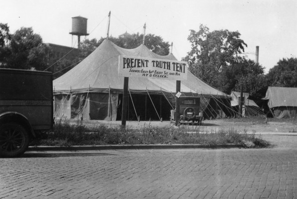 Present truth tent at California camp meeting