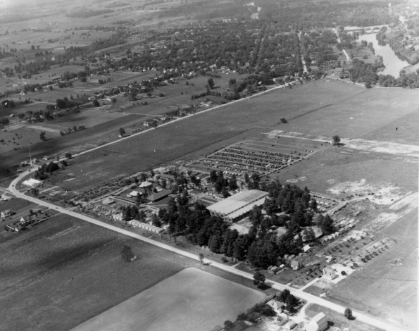 Ariel view of the Michigan camp meeting at Grand Ledge