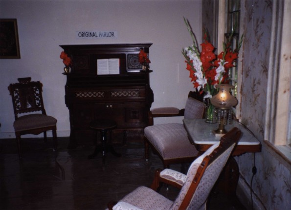 William Miller's parlor--Victorian furniture owned by William Miller's daughter, Lucy Bartholomew and donated by his great grand-daughter of the same name.