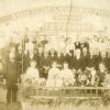 Minister and Bible workers at the last Seventh-day Adventist state camp meeting to be held at Alma, Michigan., August 20 to Sept. 7, 1902.